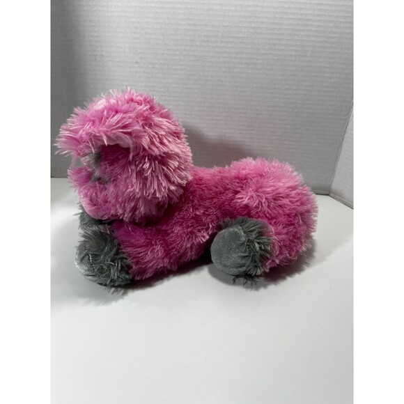 IDEAL TOYS Pink and Gray Fluffy Plush PIG 10” Stuffed Animal SOFT - Picture 3 of 8